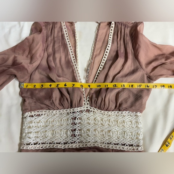 FOR LOVE AND LEMONS Lavender CELINE sheer maxi dress size S. - Picture 12 of 14